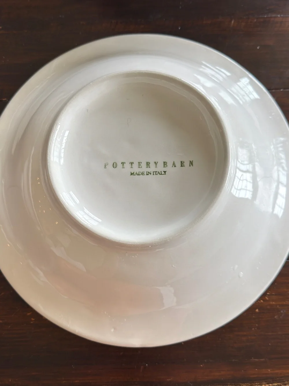 4 Pottery Barn 10' White Pasta Bowls Embossed Garlic Bulb Rims Made In Italy 4